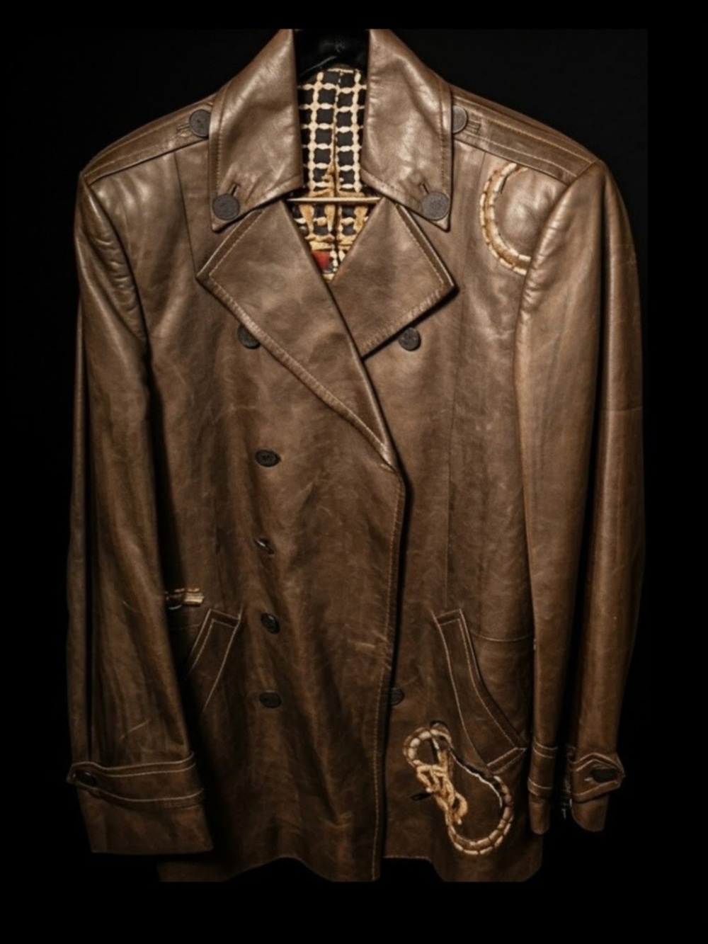Custom Designed Leather Coat.
